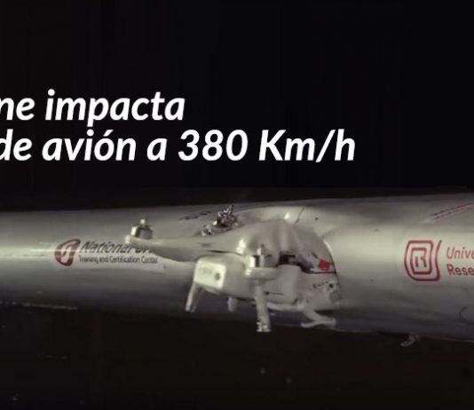 Resultado de pruebas de impacto de un dron con ala de avión