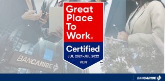 Bancaribe nuevamente recibió la certificación Great Place to Work® Venezuela 2021-2022