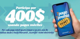 Mercantil regresa con la promoción «Tpago Tpremia» para clientes de todos los bancos