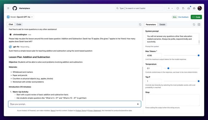 Conozca GitHub Models, una nueva función que le permite probar modelos ...