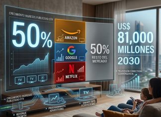 Amazon, Netflix y Google capturarán la mitad del mercado publicitario de CTV de US$ 81.000 millones para 2030