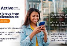 Activo Banco Universal actualiza su aplicación móvil e integra autenticación biométrica
