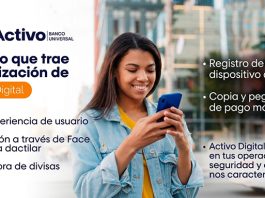 Activo Banco Universal actualiza su aplicación móvil e integra autenticación biométrica