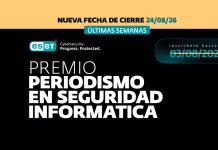 Últimos días para inscribirse al Premio ESET al Periodismo en Seguridad Informática