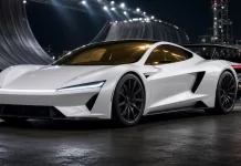 Tesla presenta el prototipo del Roadster con propulsores espaciales en las instalaciones de SpaceX